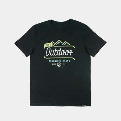 This is Outdoor - Mountain Adventure Brand T-Shirt gelb - Damen